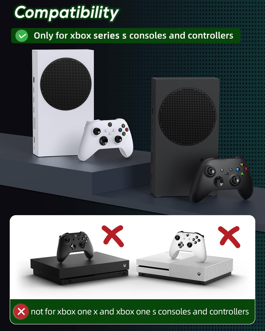 RGB Cooling Charger Dock for Xbox Series S