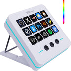 Macro Keypad, Stream Controller Deck Gaming Streaming Shortcut Keyboard, 18 Programmable Keys Customizable Visual AI Pad USB Soundboard for OBS, Youtube, Desk Office Setup, Laptop, PC, Mac