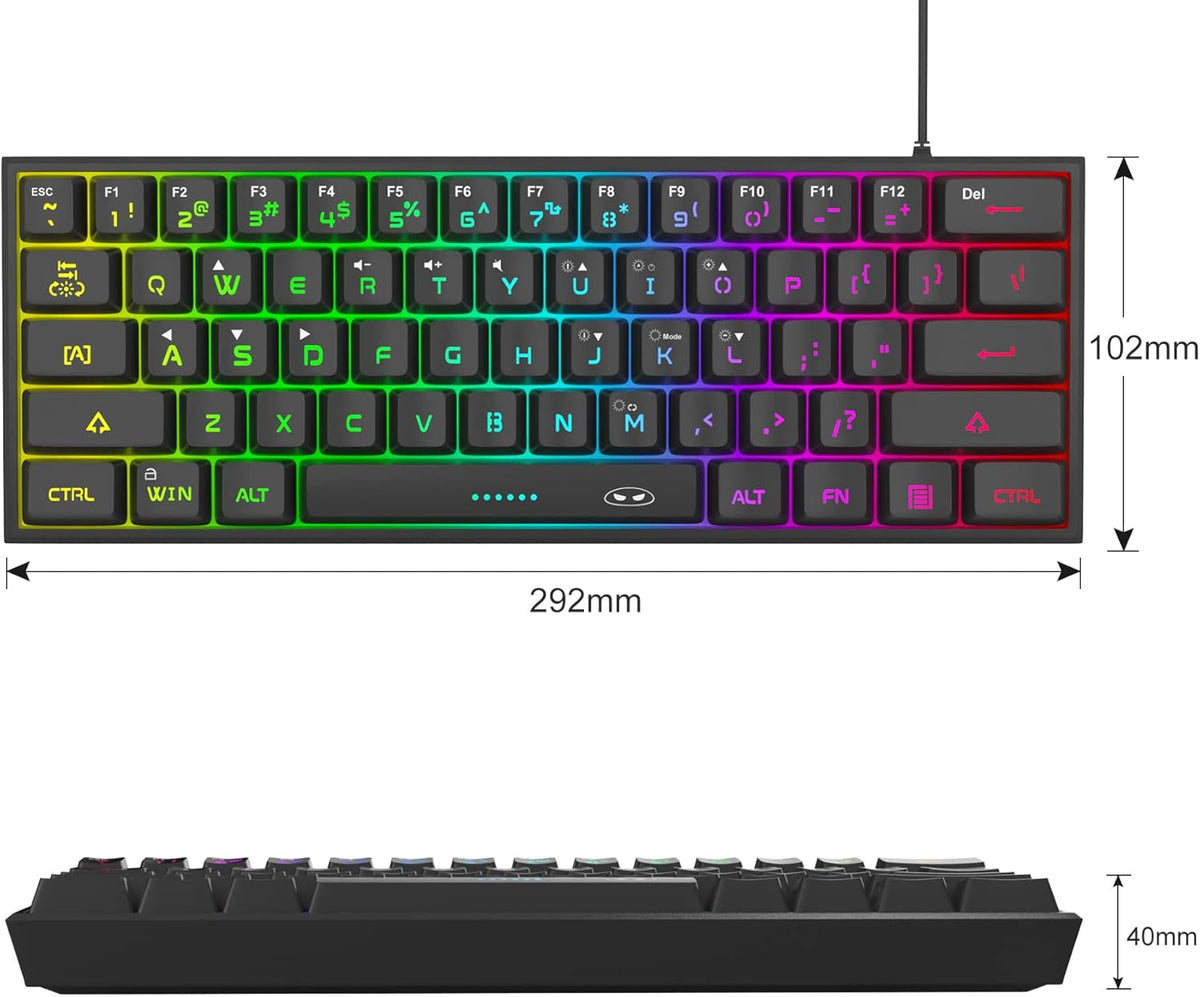 TS91 Mini 60% Gaming Keyboard