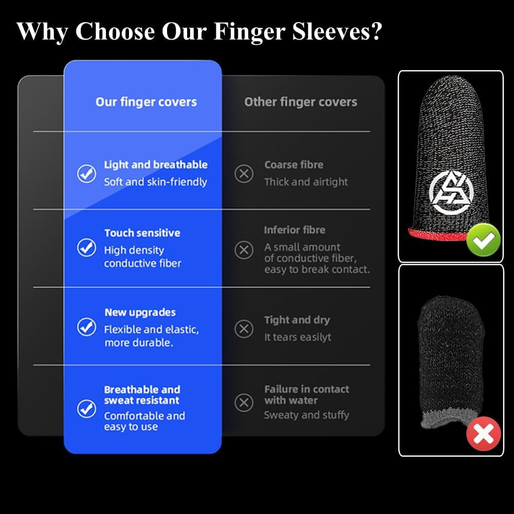 Pro Gaming Finger Sleeves (10-Pack)